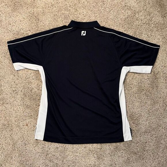 FootJoy Navy Blue White Short Sleeve Polo Shirt Large - Picture 4 of 5